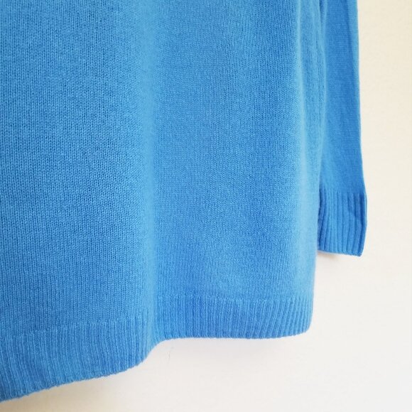 Lilly Pulitzer 100% Cashmere Open Front Longline Pockets Cardigan Blue XS $278 - Picture 11 of 15